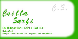csilla sarfi business card